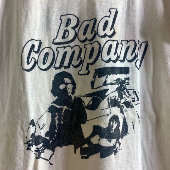 Vintage Other - 70’s BAD COMPANY SWAN SONG RECORD LABEL single stitch ringer style tee shirt XL